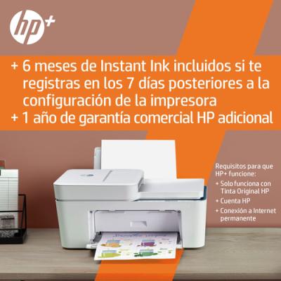 HP DeskJet Impresora multifunción HP 4130e, Color, Impresora