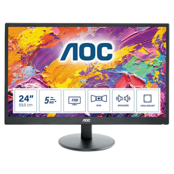 Monitor 24" Hdmi Vga Aoc M2470swh 1920 X 1080 A 60 Hz 250 Cd/m² Multimedia 2xhdmi