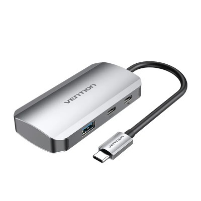 Hub USB Tipo-C Vention TNDHB/ 3xUSB/ 1xUSB Tipo-C/ 1xUSB Tipo-C