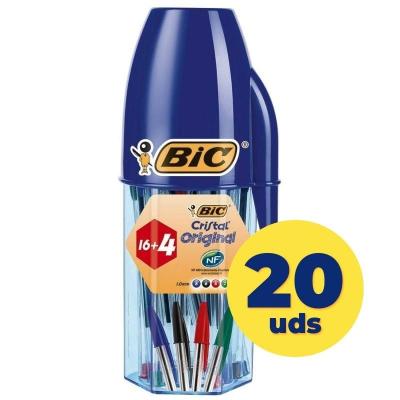 Bolígrafos de Tinta de Aceite Bic Cristal Original 929081/ 20