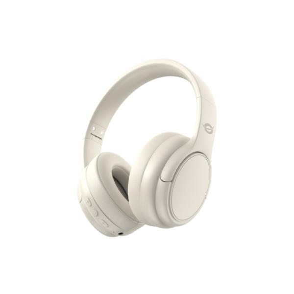 Headset Bluetooth Conceptronic Parris03c Carga Usb-c Bateria 30h Entrada 1xjack 3.5 Plegable Blanco