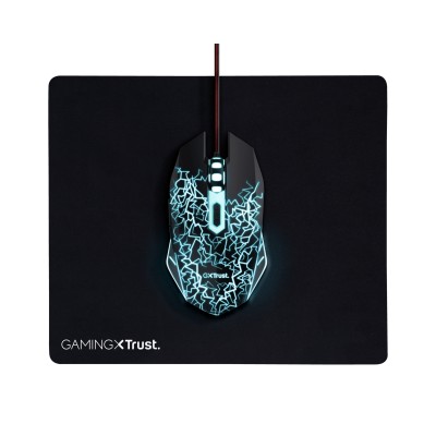 Pack Gaming Trust Gaming 24752/ Ratón Óptico + Alfombrilla