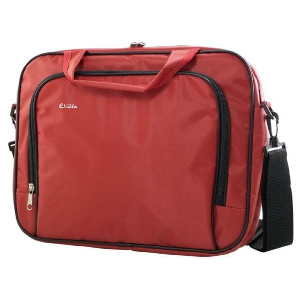 MALETÍN E-VITTA ESSENTIALS ROJO - PARA PORTÁTILES 15.4'-16'/39.1-40.64CM - 2 COMPARTIMENTOS - BOLSILLO EXTERIOR - INTERIOR ACOLC