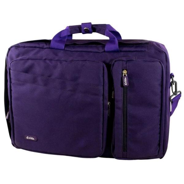 MALETÍN E-VITTA VERSATILE PURPLE - PARA PORTÁTILES HASTA 16'/40.6CM - INTERIOR REFORZADO - 2*COMPARTIMENTOS / 2*BOLSILLOS INT / 