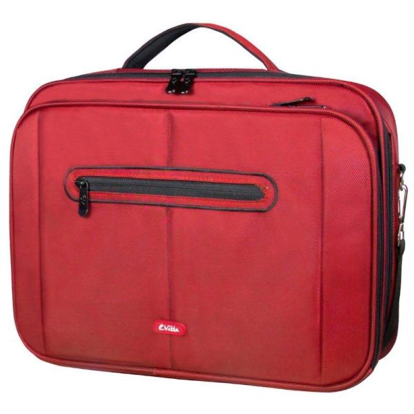 MALETÍN E-VITTA CLAMSHELL ROJO - PARA PORTÁTILES 15.4'-16'/39.1-40.6CM - INTERIOR ACOLCHADO - AMPLIO COMPARTIMENTO FRONTAL - COR