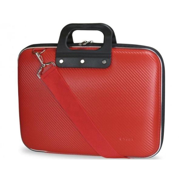 Maletín E-vitta Bag Carbón para Portátiles hasta 13.3'/ Rígido/ Rojo