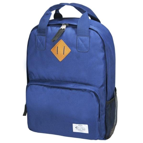 MOCHILA E-VITTA STYLE AZUL OSCURO - PARA PORTÁTILES HASTA 15.4'-16'/39.1-40.64CM - 2 COMPARTIMENTOS  - 2 BOLSILLOS - CORREA PARA