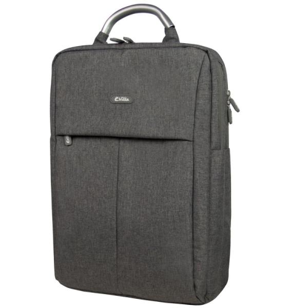 MOCHILA E-VITTA BUSINESS GREY - PARA PORTÁTILES HASTA 15.4'-16'/39.1-40.64CM - 2 DEPARTAMENTOS INDEPENDIENTES - IMPERMEABLE - CO