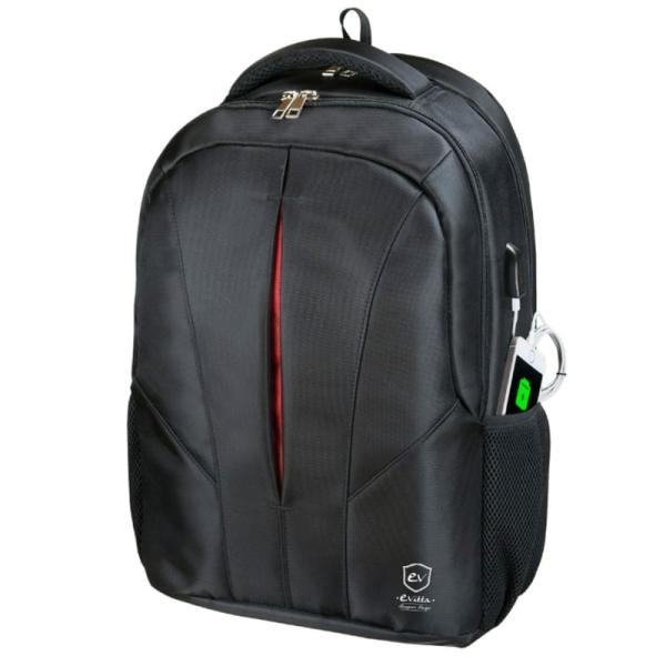 MOCHILA E-VITTA  CITYJET NEGRA - PARA PORTÁTILES HASTA 15,4'-16'/39.11-40.64CM - CONTIENE USB PARA POWERBANK - 2 COMPARTIMENTOS 