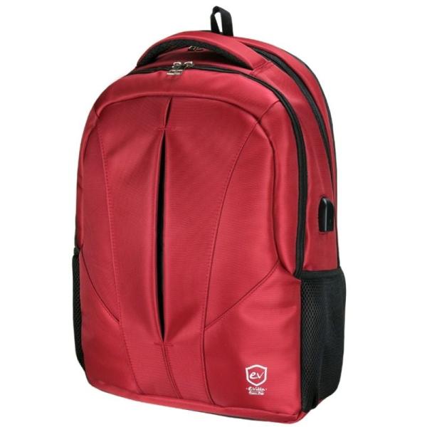 MOCHILA E-VITTA  CITYJET ROJA - PARA PORTÁTILES HASTA 15,4'-16'/39.11-40.64CM - CONTIENE USB PARA POWERBANK - 2 COMPARTIMENTOS -