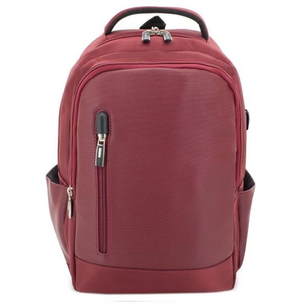 Mochila Pierre Delone G-199 Astoria Burdeos para Portátiles hasta 14'/ Puerto USB/ Antirrobo/ Rojo