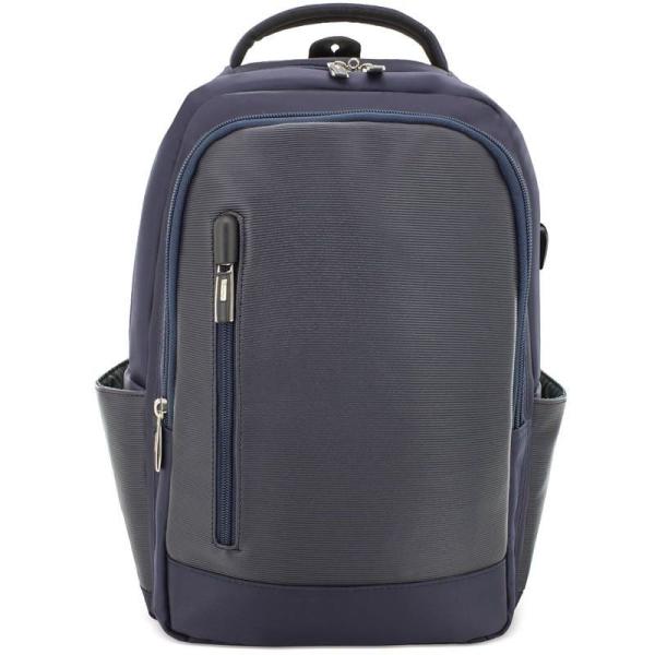 Mochila Pierre Delone G-199 Astoria Marino para Portátiles hasta 14'/ Puerto USB/ Antirrobo/ Azul