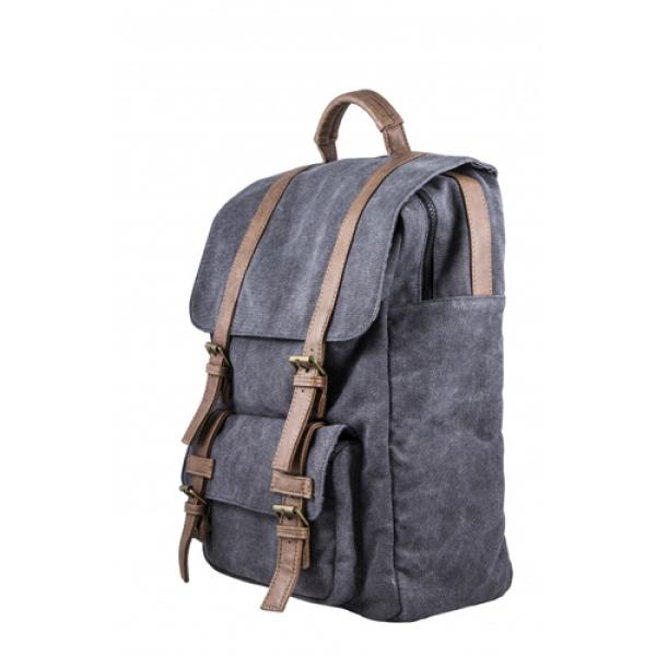 MOCHILA PARA PORTÁTIL SILVERHT GRIS - PARA PORTÁTIL DE HASTA 15.4'/39.1CM - ADORNOS PIEL ECOLÓGICA - BASE IMPERMEABLE - CIERRES 