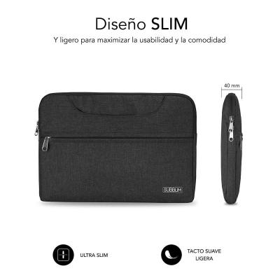 Funda Subblim Business para Portátiles hasta 14'/ Negra