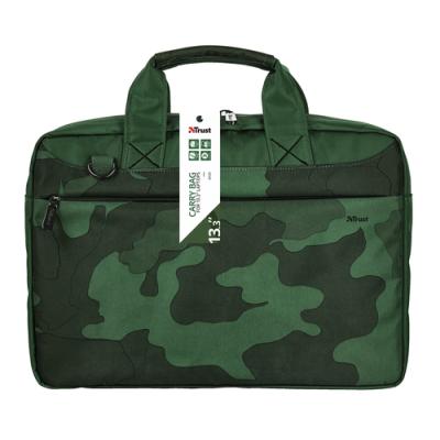 MALETÍN TRUST BARI VERDE CAMUFLAJE - PARA PORTÁTILES HASTA