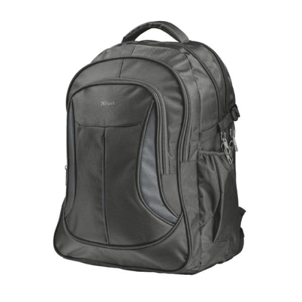 MOCHILA TRUST LIMA - PARA PORTÁTILES HASTA 16'/40.64CM - 4 COMPARTIMENTOS - VOLUMEN 25L - 2 BOLSILLOS LATERALES - CORREAS ACOLCH