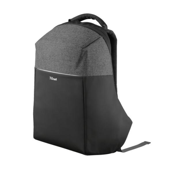 MOCHILA TRUST NOX ANTI-THEFT BACKPACK NEGRA PARA PORTÁTIL DE HASTA 16'/40.64CM - ANTIRROBO - ASA TRANSPORTE - COMPARTIMENTOS ACO