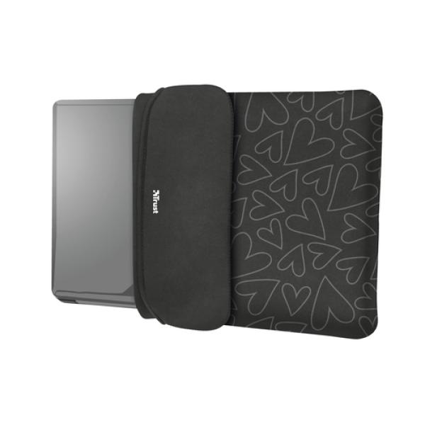 Funda + Ratón Inalámbrico Trust Yvo Corazones para Portátiles hasta 15.6'/ Negro