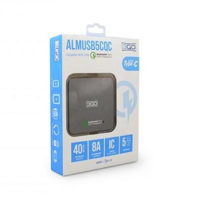 CARGADOR USB 3GO ALMUSB5CQC - 40W - 4 PUERTOS USB (1