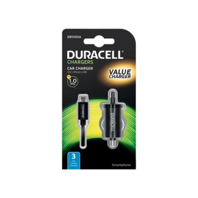 Cargador de Coche Duracell DR5005A/ 1xMicroUSB/ 1A