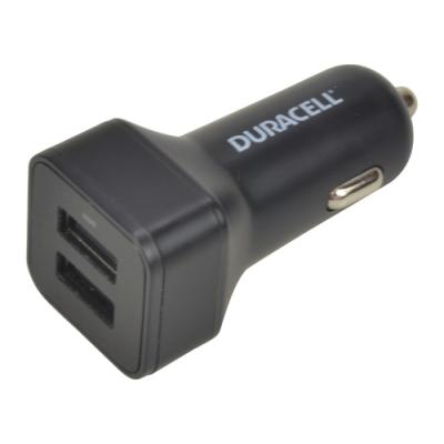 CARGADOR DE COCHE DURACELL DR5035A - 2 PUERTOS USB 1A+2.4A - 5V