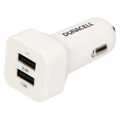 Cargador de Coche Duracell DR5035W/ 2xUSB/ 2.4A