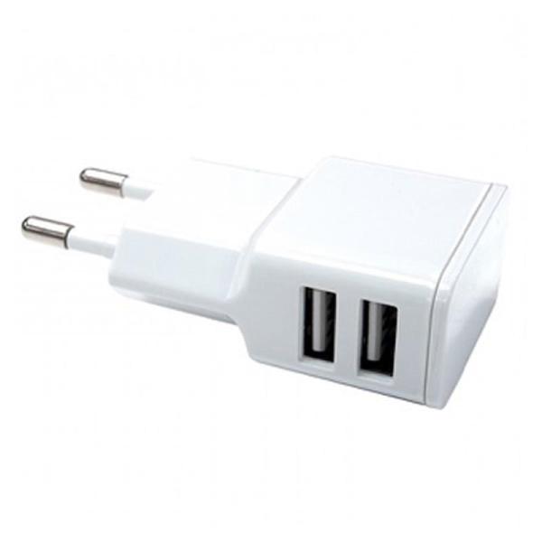 CARGADOR DE PARED GRAB'N GO GNG-138 BLANCO - 2*USB - 5V / 2.4A (SALIDA COMPARTIDA)