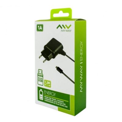 Cargador de Pared Myway 9916021/ 1xMicroUSB/ 1A