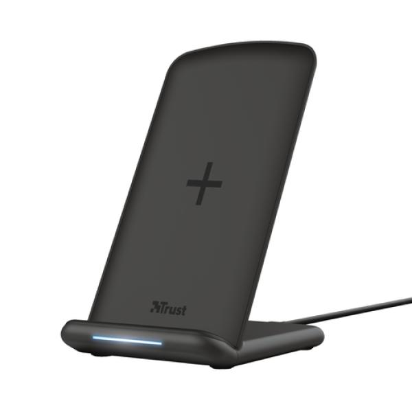 BASE DE CARGA INALÁMBRICA TRUST PRIMO 10 WIRELESS FAST-CHARGING STAND - ENTRADA 18W MAX - POTENCIA SALIDA INALÁMBRICA 5/7.5/10W 