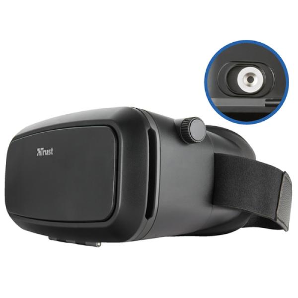 GAFAS DE REALIDAD VIRTUAL TRUST URBAN EXOS PLUS - COMPATIBLES CON SMARTPHONES HASTA 6'/15.24CM - BOTÓN MAGNÉTICO ACTIVADOR - ACO