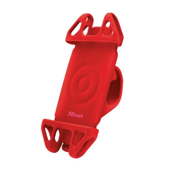 SOPORTE UNIVERSAL DE SILICONA RED PARA MANILLAR TRUST URBAN BARI - Ø20/30MM - PARA SMARTPHONES HASTA 80X160MM