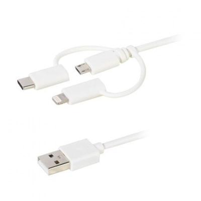 Cargador de Pared/ Coche Vivanco 36262 / USB/ USB + Cable USB/