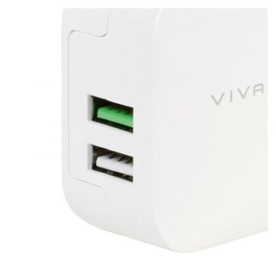 Cargador de Pared Vivanco 38333/ 2xUSB/ 2.4A