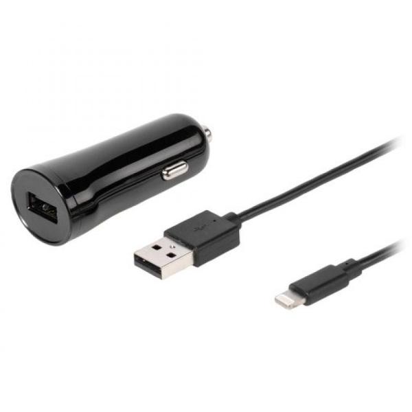 Cargador de Coche Vivanco 60019/ 1xUSB/ 2.4A