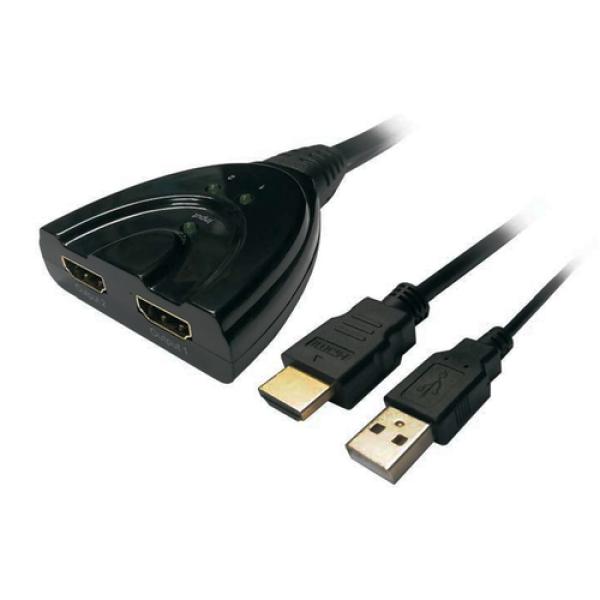 Duplicador HDMI Aisens A123-0128/ 2 HDMI Hembra - HDMI Macho - USB Macho