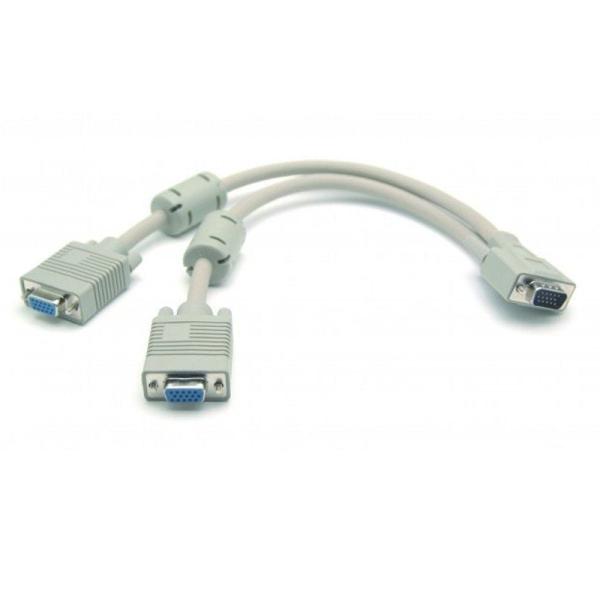 SPLITTER GEBL DB15X2 VGA MACHO A 2*VGA HEMBRA EN Y