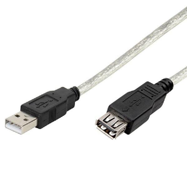 Cable Alargador USB 2.0 Vivanco 45222/ USB Macho - USB Hembra/ 75cm/ Transparente