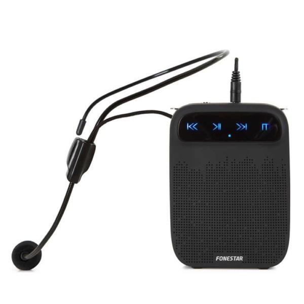 AMPLIFICADOR PORTÁTIL FONESTAR ALTA-VOZ - 18W MAX. - MICRÓFONO DE CABEZA MANOS LIBRES - GRABADOR/REPRODUCTOR USB/MICROSD/MP3 - B