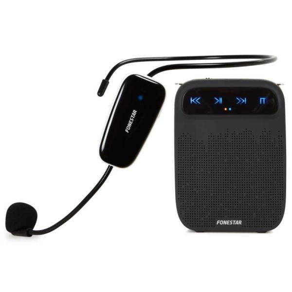 AMPLIFICADOR PORTÁTIL FONESTAR ALTA-VOZ-W - 18W MAX. - MICRÓFONO INALÁMBRICO UHF - GRABADOR/REPRODUCTOR USB/MICROSD/MP3 - BAT 20