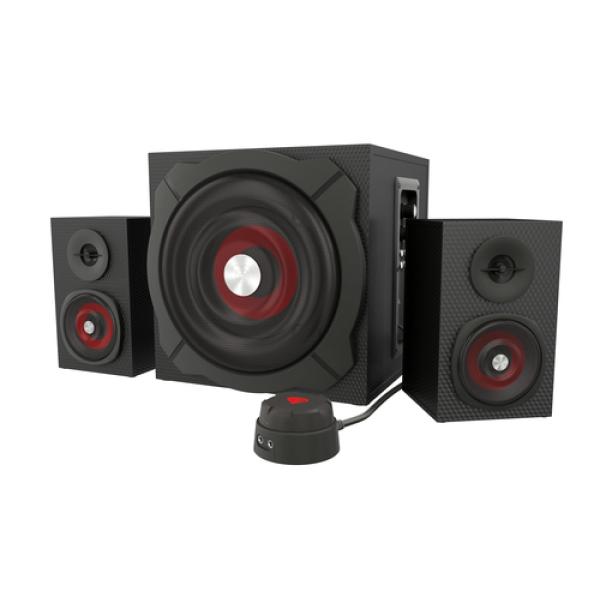 ALTAVOCES 2.1 GÉNESIS HELIUM 600 BLACK/RED - 60W RMS - SUBWOOFER - 4*MINIJACK - CONECTOR AURICULARES - COMUNICACIÓN POR CABLE