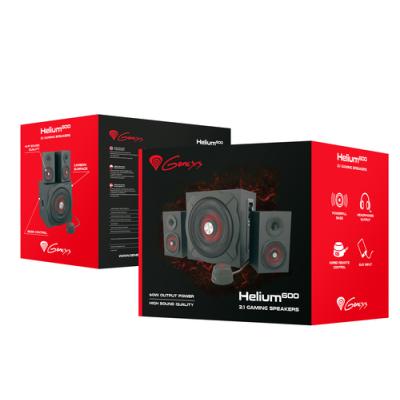 ALTAVOCES 2.1 GÉNESIS HELIUM 600 BLACK/RED - 60W RMS -