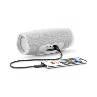 Altavoz con Bluetooth JBL Charge 4/ 30W/ 1.0/ Blanco