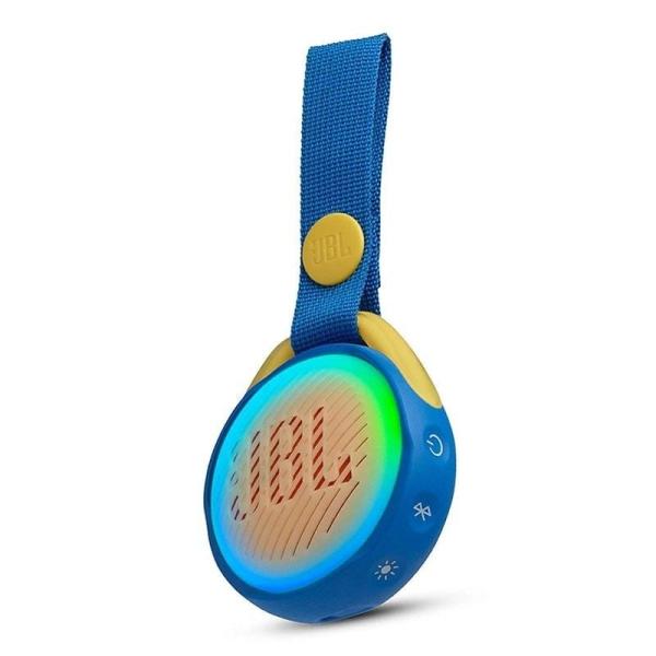 ALTAVOZ BLUETOOTH INFANTIL JBL JR POP BLUE - 3W - BT4.2 - ANILLO ILUMINADO - IPX7 RESIST. AL AGUA - BATERÍA 600MAH - CORREA