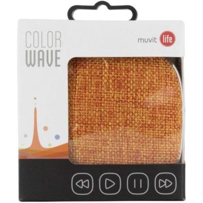 Altavoz con Bluetooth Muvit Life MLSSP0009/ 3W/ 1.0/ Naranja