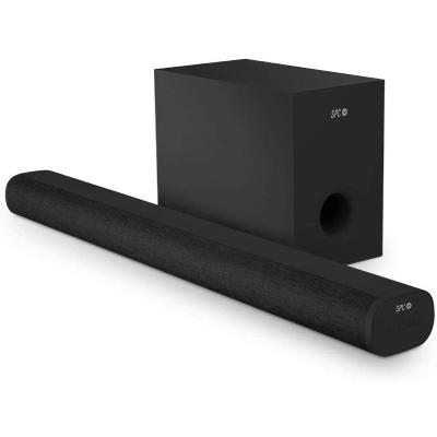 Barra de Sonido con Bluetooth SPC Suana/ 100W/ 2.1 / Negro