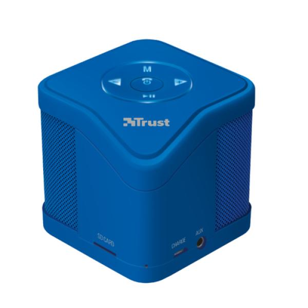 ALTAVOZ TRUST URBAN MUZO BLUETOOTH BLUE - MP3 - MICRO SD - FUNC. MANOS LIBRES - INCLUYE CABLE CARGA MICRO-USB Y AUX. 3.5MM