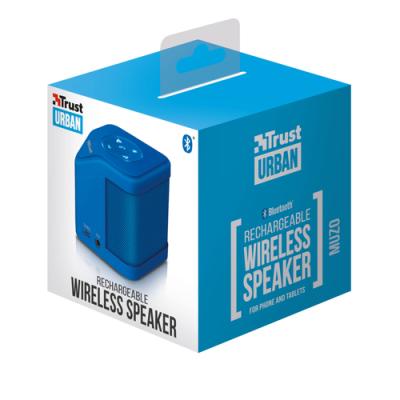 ALTAVOZ TRUST URBAN MUZO BLUETOOTH BLUE - MP3 - MICRO SD -