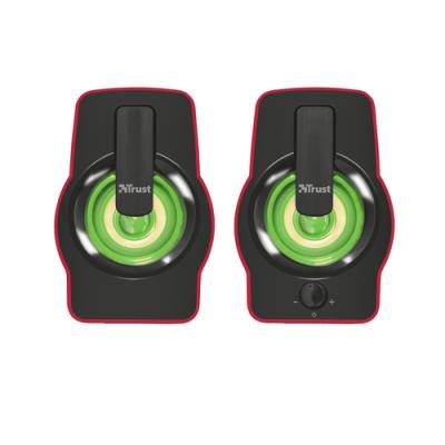 Altavoces Trust Gemi RGB/ 12W/ 2.0/ Rojo