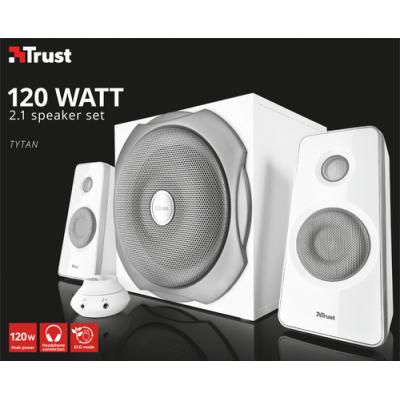 ALTAVOCES 2.1 TRUST TYTAN SPEAKER SET BLANCOS - 120W (60W RMS)