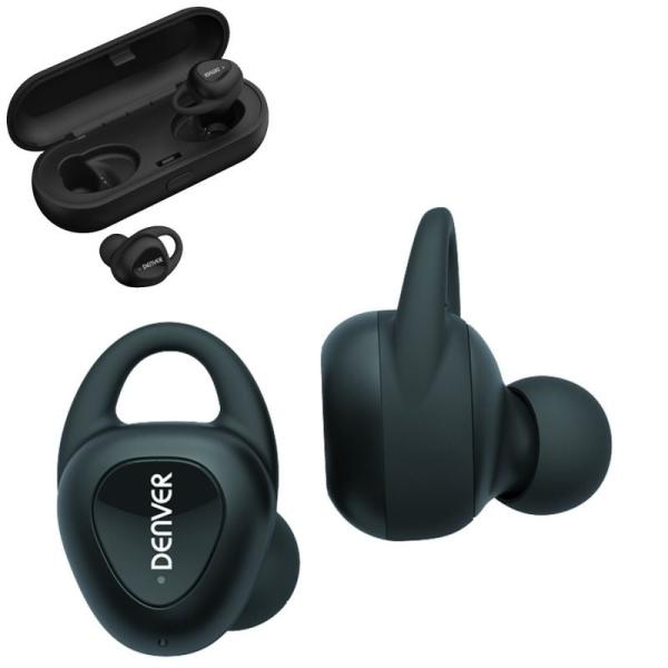 AURICULARES BLUETOOTH DENVER TWE-50 - BT V4.2+EDR - MICRÓFONO INTEGRADO PARA MANOS LIBRES - ESTUCHE DE CARGA